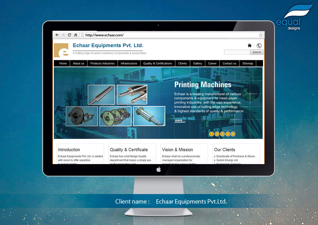 Website Design for Echaar Equipments Pvt.Ltd.